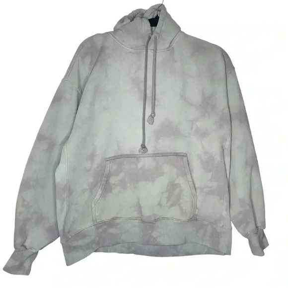 Tna Aritzia Cozy Fleece Boyfriend Crewneck in Purple Tie Dye Oversized Size 2 - Picture 4 of 11